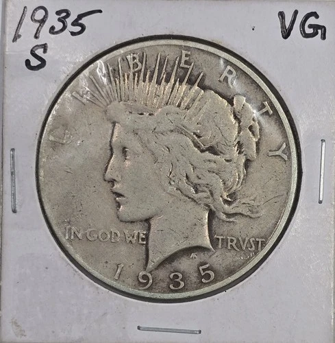 1935 S 90% Silver Peace Dollar VG Better Date