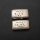 4.66 oz Silver Bullion Bread Loaf Poured Silver Bar Lot Of 2