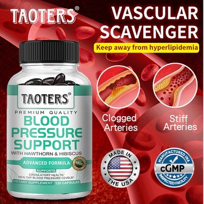 Premium Blood Pressure Support Heart 120 Capsules Healthy Aging Controls 