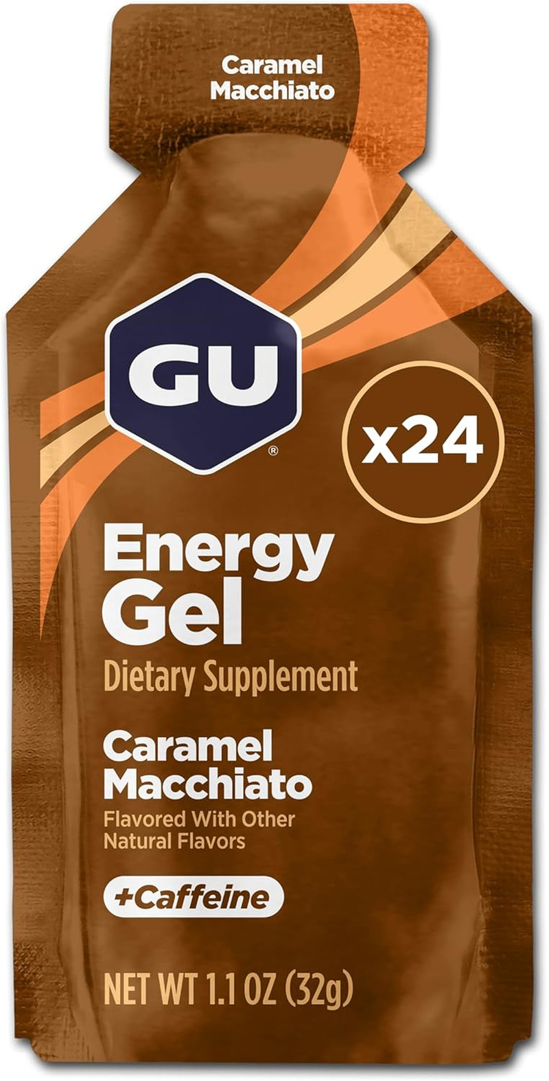 Energy Original Sports Nutrition Energy Gel, Caramel Macchiato, 24 Count Box