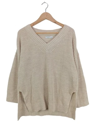 STRADIVARIUS Pull en maille fine Dames Pull T EU 36 crème style décontracté - Photo 1/4