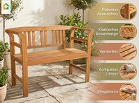2-Sitzer Gartenbank Aus Akazienholz, Ca. 115 X 48,5 X 82 Cm - Rose