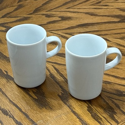 Crate & Barrel Kahla Mugs White Coffee Tea Set Of 2