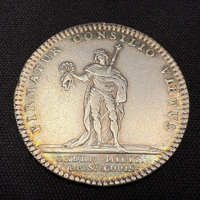 Louis XV France Silver Jeton Order of St Louis 1700s French Jeton