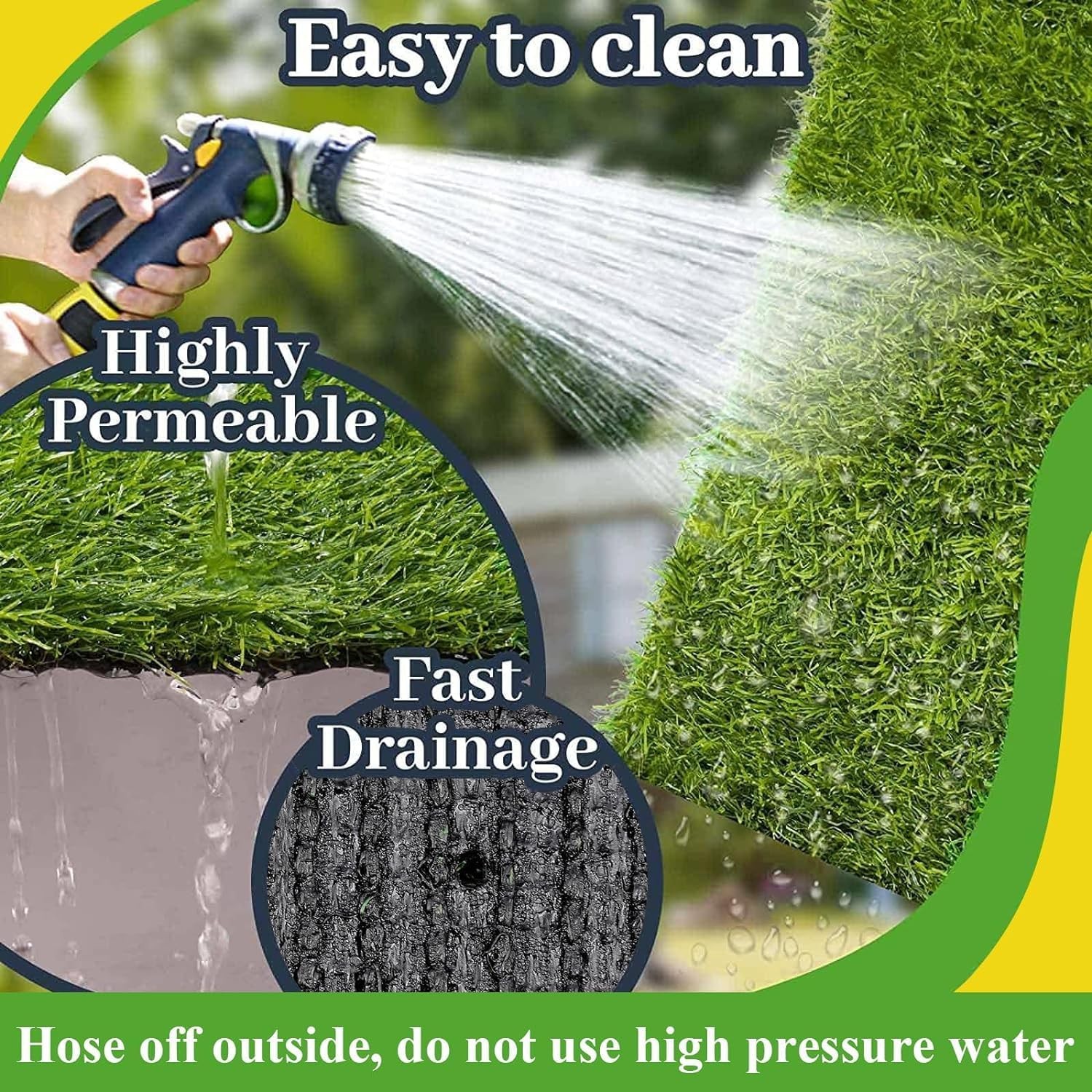 Goasis Lawn Artificial Grass Turf Lawn - 14 x 30 Feet Indoor Outdoor Garden La 1