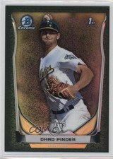 2014 Bowman Chrome Prospects Black Static Refractor 11/35 Chad Pinder #BCP85 4g0