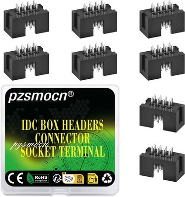 IDC 2x4 Double Row 2.54mm Pitch JTAG ISP 8 Pin Straight Pin Header Connector