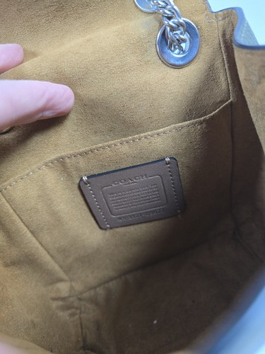 Coach Convertible Mini Leather Backpack Olive Green Matching Wallet EUC! - Afbeelding 17 van 17