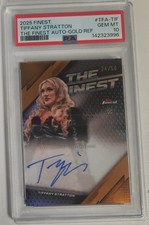 2025 Topps Finest WWE Tiffany Stratton Gold The Finest Auto  /50 Psa 10 pop 2