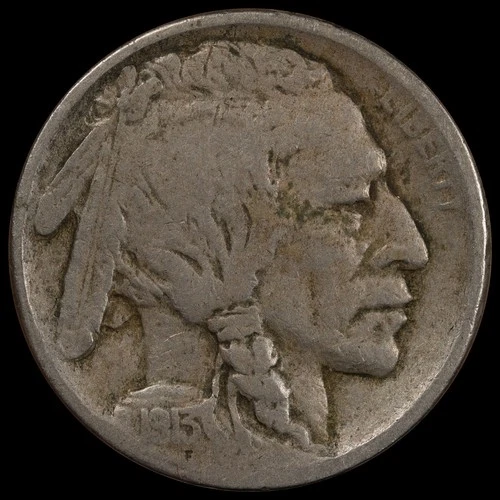 1913 s t1 5C Buffalo Nickel Circulated Coin