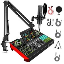 Podcast Equipment Bundle with P15 Condenser Microphone, Audio G10-P15 Dj set