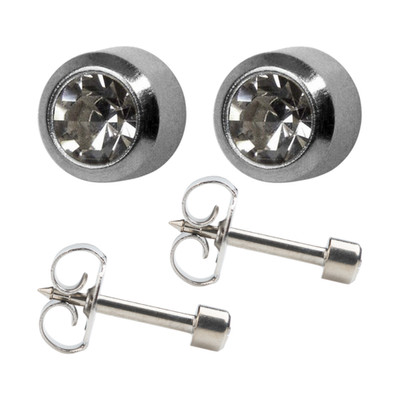 Studex Ohr Piercing Regular Titan April Geburtsstein Kristall Ohrstecker 4mm