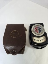 Vintage DeJUR Model 6-A Photography Light Meter Exposure Meter Leather Case