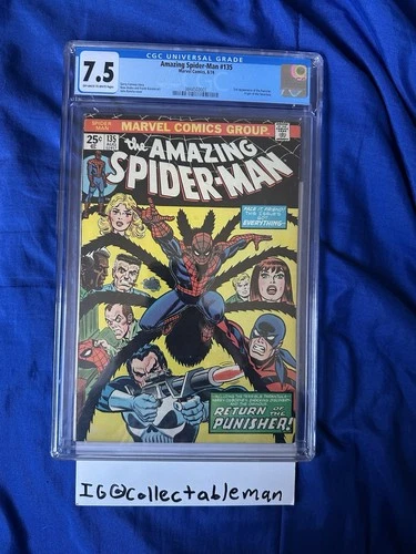 Amazing Spider-Man # 135 CGC 7.5 (Marvel, 1974) 2nd appearance Punisher