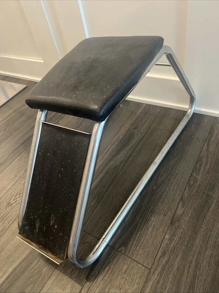 Винтажный хромированный стул для хранения обуви подставка для скамейки / фитинг для обуви - Изображение 3 из 4