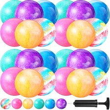 24 Pieces 6.5 Inch Bouncing Balls for Kids Marbleized Bouncy Cloud Kick Senso...