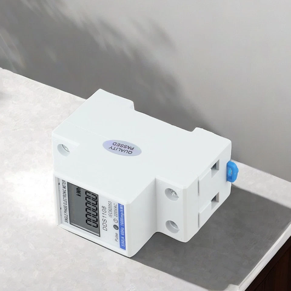 Single Phase LCD Electric Energy Meter KWH Watt Hour Meter 220V 5(60)A 50/60Hz - Image 3 of 4