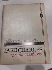 Lake Charles Ship Naming Ceremony Program Ephemera 1980 General Dynamics LNG
