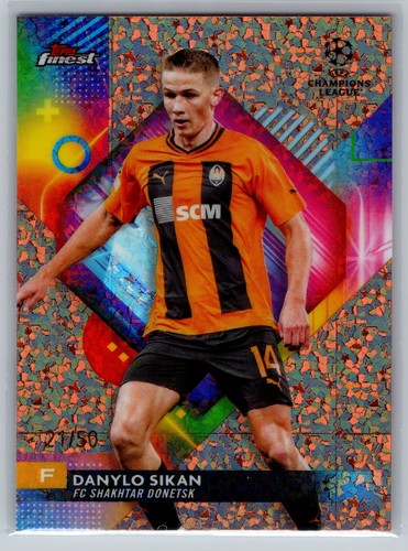 2023 Finest UEFA Danylo Sikan Rose Gold Mini-Diamond /50 #105 Shakhtar
