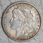 1890-CC Morgan Dollar Carson City AU Details Toned!  #7FNL