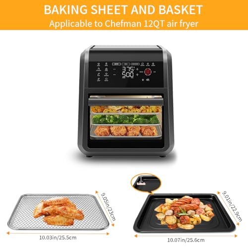 Chefman 12QT Air Fryer Replacement Parts Set of 6 Accessories