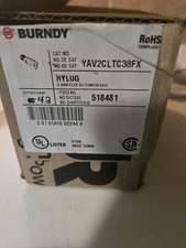 Burndy 2 Awg Flex CU Compression Lugs 3/8 Inch Hole Quantity 43.