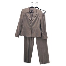 Womens Pantsuit 8 Taupe Career Professional Interview Suit Work Business Casual