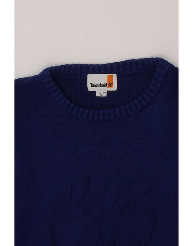 Maglione maglione girocollo ragazzo TIMBERLAND 11-12 anni XS blu navy cotone DM42 - Foto 3 di 3