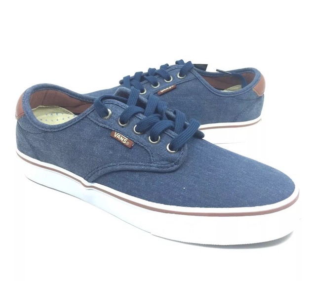 navy blue and brown vans
