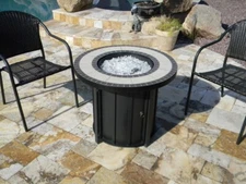 HILAND 30" Round Tile Top Fire Pit - AZ Patio Heaters