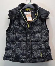 Nwt Weird Fish Size 12 Onyx Padded & Removeable Hood Gilet 36" Chest, 24" Length