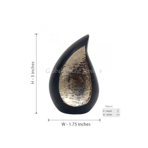Urna de latón para cenizas de cremación funeral recuerdo lágrima brillante - Imagen 6 de 6