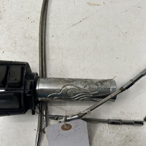 1997 Harley Sportster 883 Right Handlebar Switch Throttle Control Cable Flames - Foto 2 di 5