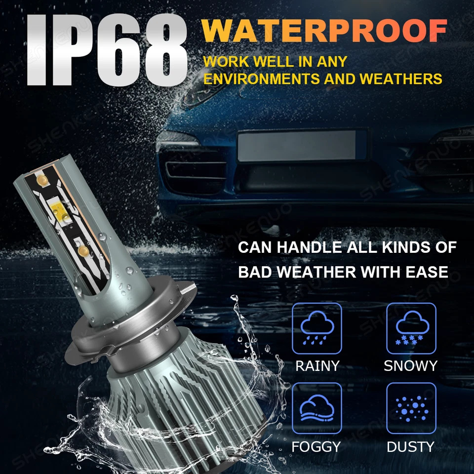 Kits de bombilla de faros LED H7 de haz alto-bajo para Mercedes-Benz GL350/450/550 2010-2016 Foto 4 de 4