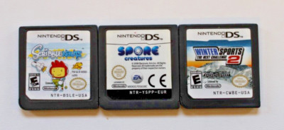 DS BUNDLE(3) Winter Sports 2 The Next Challenge/ Scribblenauts/ Spore Creatures