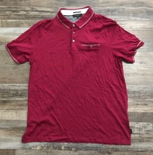 Ted Baker London Mens Size 5 Large Purple Short Sleeve Pocket Polo Shirt