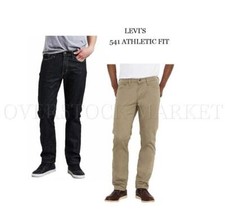 NEW MENS LEVI'S 541 ATHLETIC FIT JEAN SLIGHTLY TAPERED LEG VARIETY SZ/CLRS