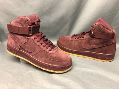 Nike Air Force 1 High LV8 (GS) Athletic Sneakers Burgundy Gum Boys Size 5.5 NWOB | eBay