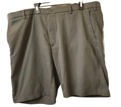 Lee Cooltex Sport Men Gray Flat Front Stretch Bermuda Shorts Sz 46