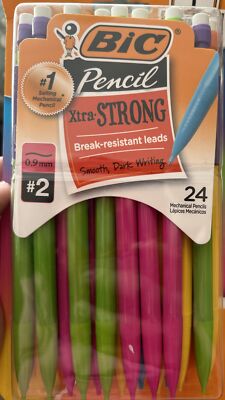 Bic Mechanical Pencil Xtra Strong 0.9mm Assorted 24/Pack MPLWP241