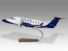 Beechcraft 1900 1900D Big Sky Airlines Desk Wood Airplane Model Small Scale 1/72