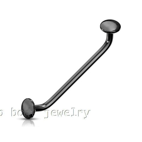16G 5/8" Flat Disc PVD Plated Surgical Steel Surface Barbell 2.5mm Rise 45 deg. - Picture 5 of 6