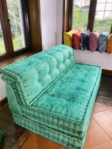 French Tufted Daybed Mah Jong Sofa Couch Handmade Upholstery Module : 3 Seater - Picture 9 of 15