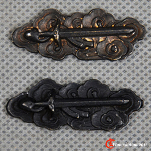 Matte Black Iron Menuki for Japanese Sword Katana Wakizashi Tanto Parts Fittings - Picture 27 of 27