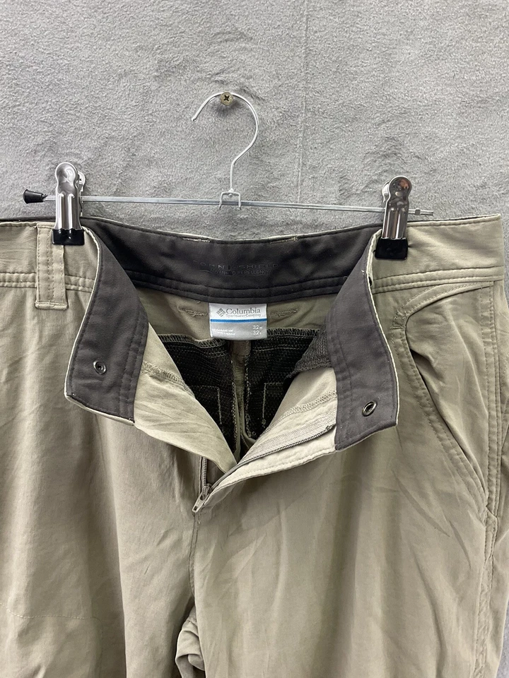 Columbia 裤子男式尺寸 32W 32L omni 防护高级驱赶远足卡其色 — 第 3/4 张图片
