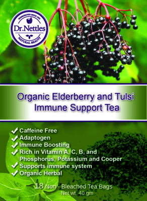 Elderberry and Tulsi Immune Tea Organic Dr Nettles Brand USDA Organic