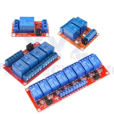1/2/4/8 Channel Relay Board Relay Module w/Optocoupler High Low 5V 9V 12V 24V