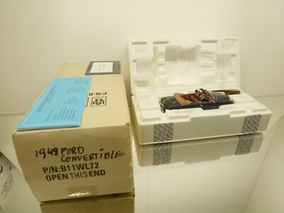 FRANKLIN MINT FORD CUSTOM CONVERTIBLE + FIGURE - BLUE 1:24 - GOOD IN BOX 