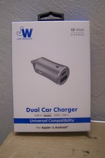 NEW Just Wireless Dual USB Car Charger Adapter 18w Charging