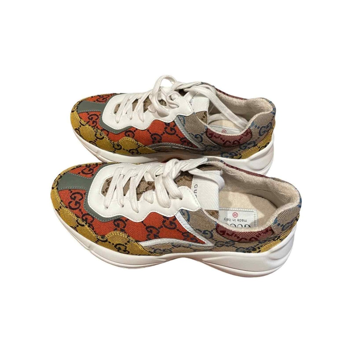 Gucci Rhyton GG Multicolor Sneakers Sz 36 | eBay